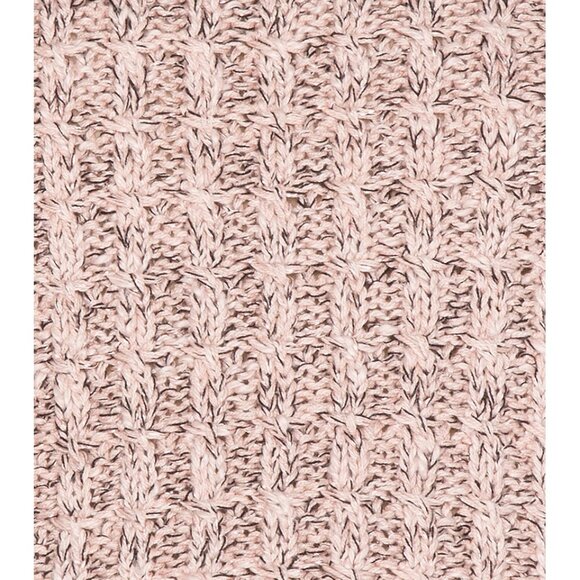 Free People Pink Marled Ballet Combo Twisted Cable T-Neck Sweater S Turtleneck - Picture 4 of 16